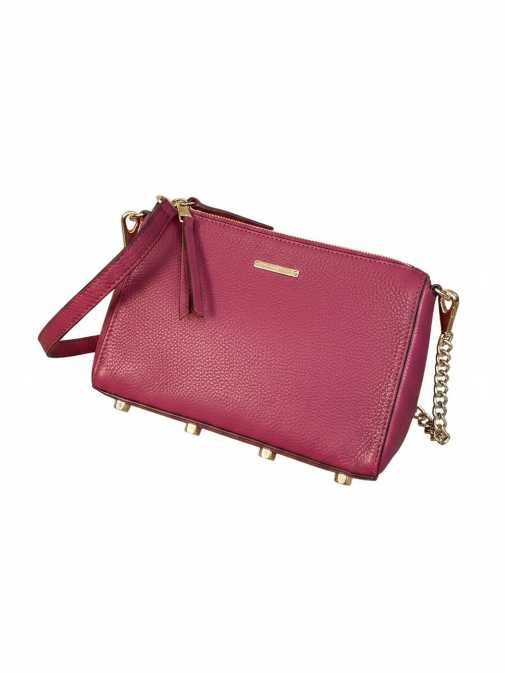 Rebecca Minkoff Raspberry Pebbled Leather Crossbody